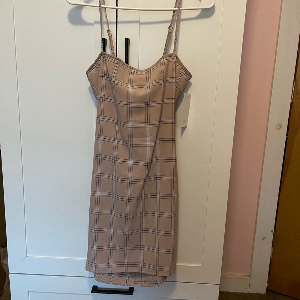Tobi Pink Plaid Dress